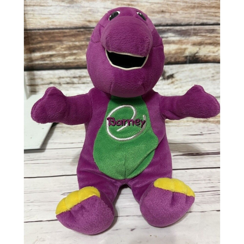 Vintage Singing Barney 10 Inch Plush Non Working But May Be Fixed